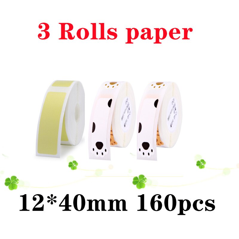 Label Printer Portable Pocket Label Printer Mini Sticker Bluetooth Thermal Label Printer Home Office Printer Paper Niimbot D11: 3Rolls yt