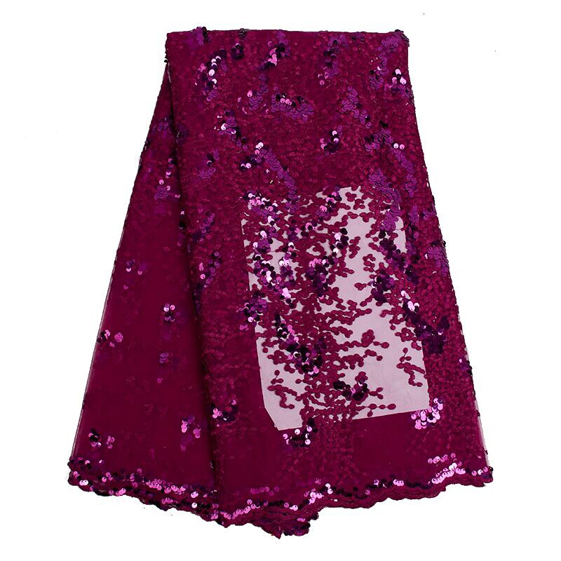 Moderigtigt og populært afrikansk mesh blonde stof pailletter nigerianske blonder tyl fransk blonde stof brudekjole fest 2539b: Grøn