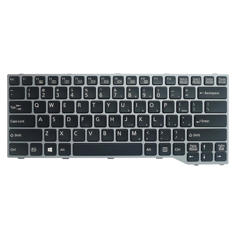 Engels Laptop Verlicht Toetsenbord Voor Fujitsu Lifebook E733 E734 E743 E744 E544 E736 E746 Sliver Frame Met Achtergrondverlichting