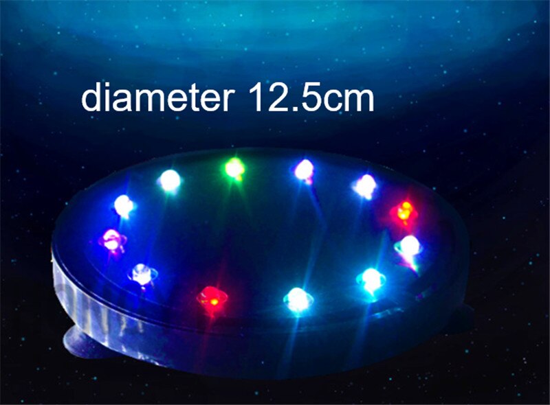 Aquarium Verlichting Led Duiken Verlichting Aquarium Verlichting Gas Schijf Lichten Ronde Bubble Verlichting Aquarium Decoratie: diameter 12.5cm
