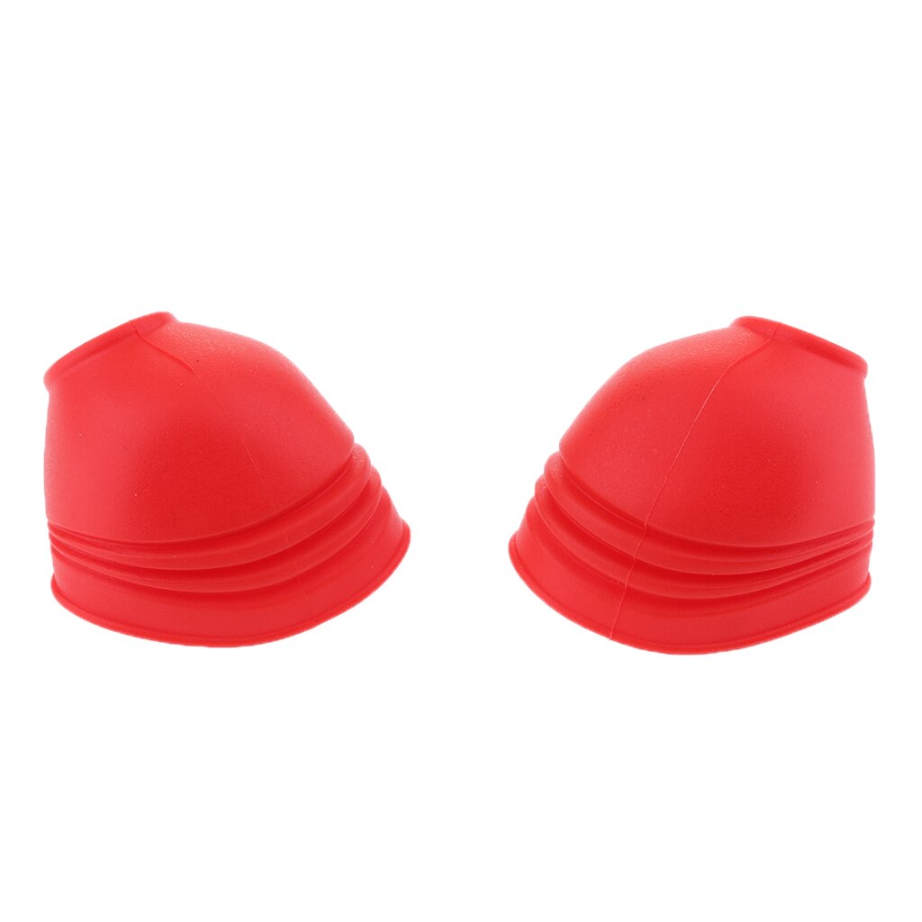 Universal Rubber Protectors Motorcycle Motocross Dirt Bike Foot Peg Covers: Red