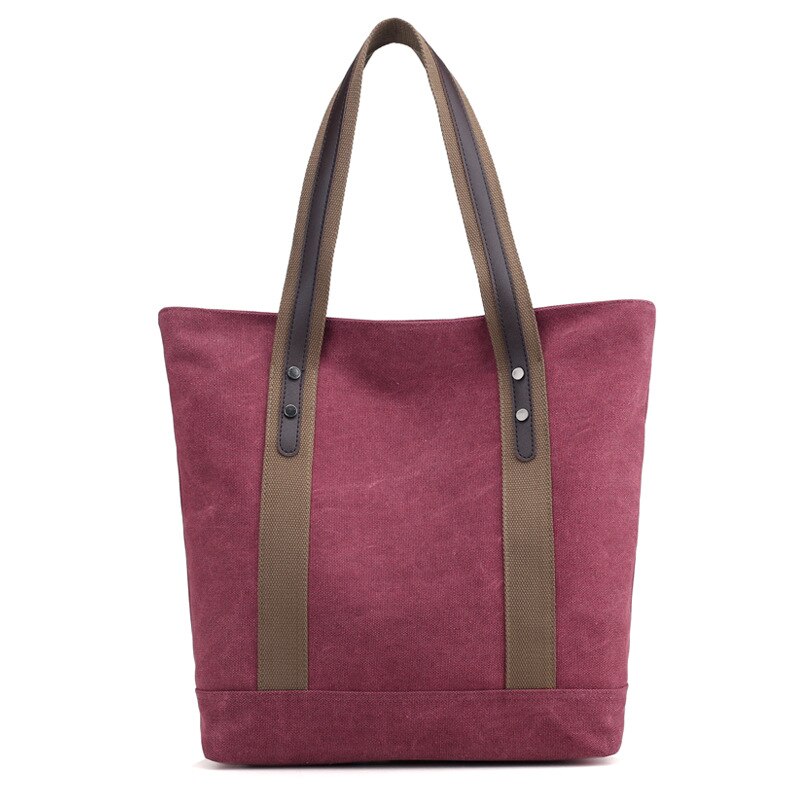 Canvas Tas Vrouwen Mode Wilde Commuter Dames Tas Lente Casual Casual Big Bag: Purple Coffee