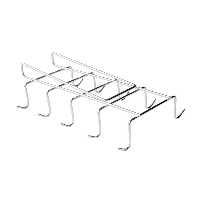 10 Hooks Stainless Steel Wardrobe Hanger Coffee Mug Cup Holder Drainer Kitchen Wine Glass Storage Rack Cupboard Hanging Shelf: Default Title