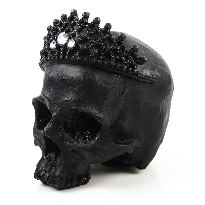 Moquerry Resin Simulation skull Crown King Human Skull Model Resin Skull Head Art Copy Home Bar Decoration Halloween