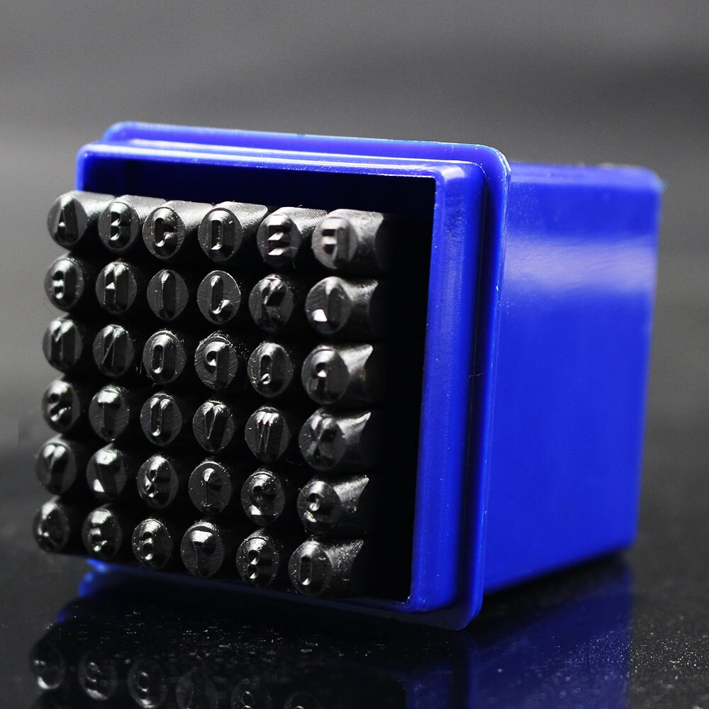 36Pcs Letter Punch Stamp Tool Alphanumeric Stamping Pressing Kit Leather Craft DIY Metal Steel Punch Stamp Seal Tool