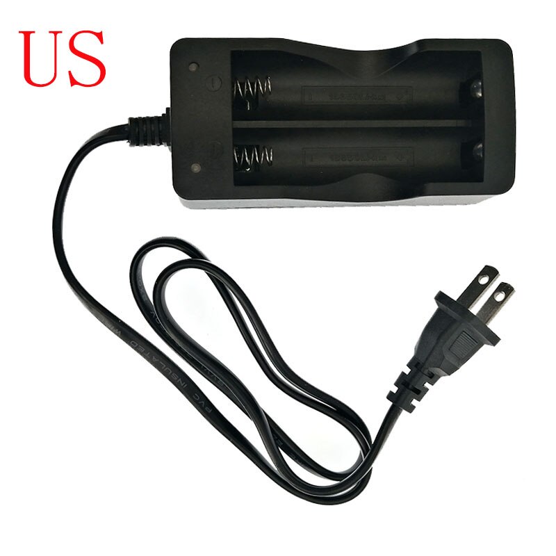 18650 Battery Charger US/EU Plug 2 Slots Smart Charging Safety Fast Charge 18650 Li-ion Rechargeable Battery Charger: US Plug