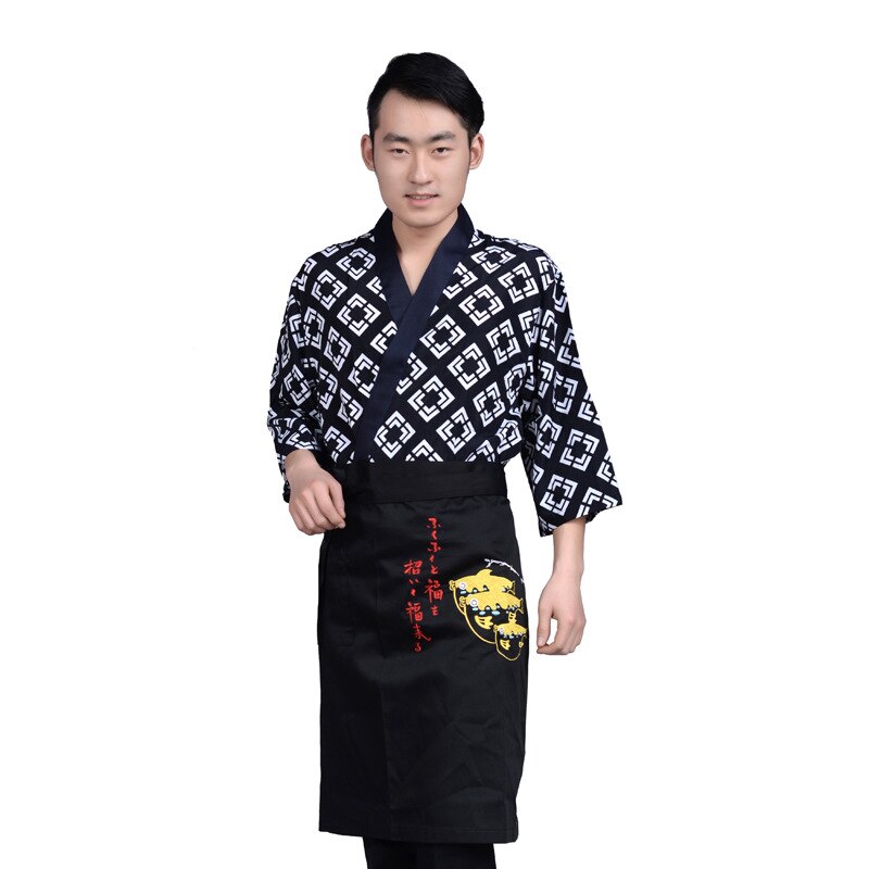 Japonais coréen Restaurant Sushi vêtements serveur uniformes hommes et femmes Cuisine Kimono Chef hauts manteau Service alimentaire salopette