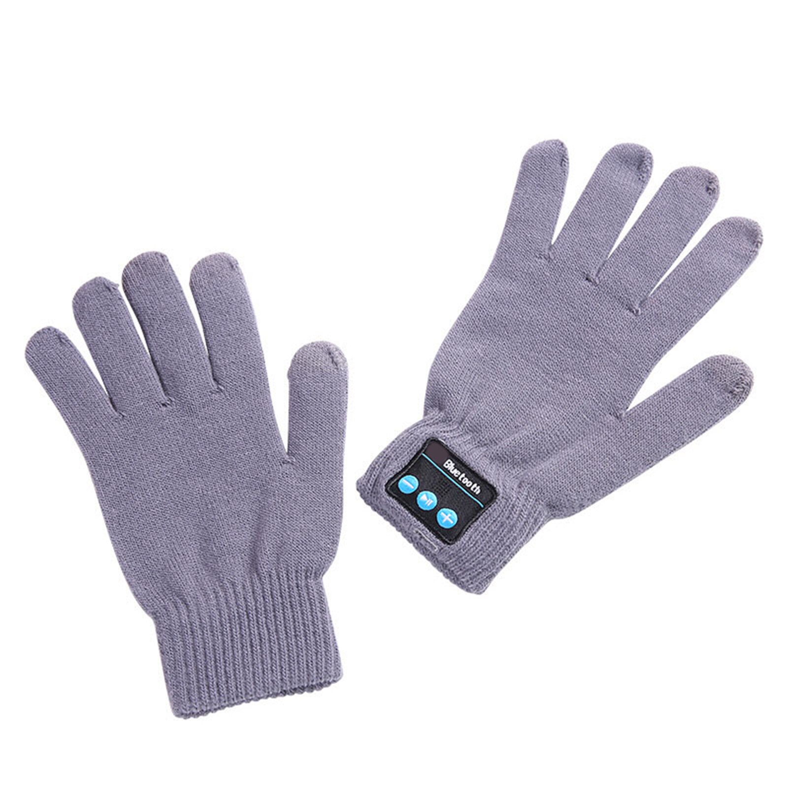 Varm berøringsskærm telefon bluetooth højttaler handsker trådløse bluetooth handsker smarte handsker til udendørs sport & t8: Grå