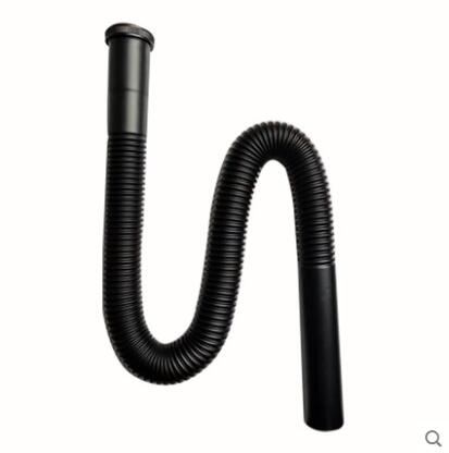 Durcheinander Zugang-Rohr Ablauf Sanitär Plomberie flexibel Ablauf Schlauch Küche Waschbecken Schlauch Rohr Abtropffläche Sanitär Schlauch Rohr Becken waschbecken: Schwarz