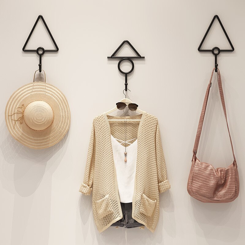 Ijzeren Muur Display Rack Kinderkleding Winkel Haak Hanger Keuken Badkamer Kantoor Decoratieve Opknoping Haak ZH411