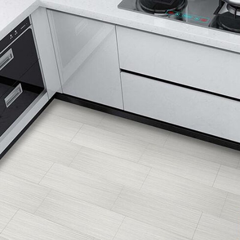 10Pcs Self Adhesive Wood Grain PVC Stickers,Waterproof,for Room,Kitchen,Bedroom,Bathroom,Tile Decoration White