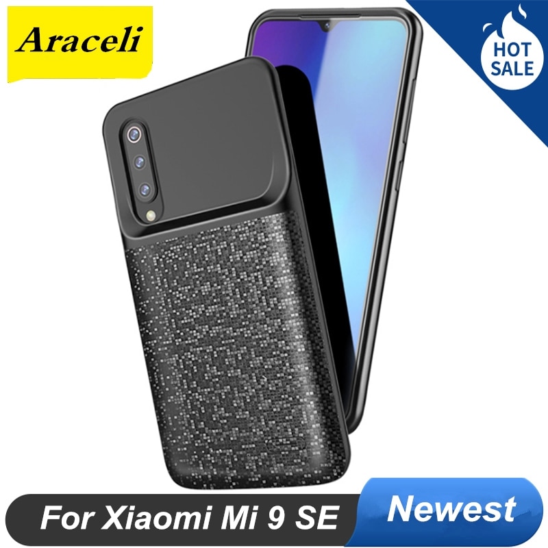 Araceli 4700 MAH para Xiaomi Mi 9 SE batería externa caso inteligente Capa de la cubierta de la batería de banco para el Xiaomi 9 SE cargador