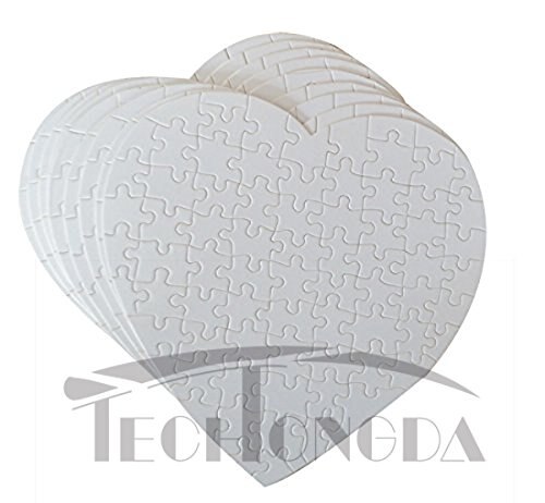 10 Sets Heart Size Hardboard Sublimation Blank Jigsaw Puzzle Love Style