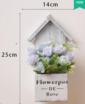 Vintage tre blomstervaser stilk blomsterpotter plantekasser vegghengende vase hjemmeinnredning smijernshåndverk: H