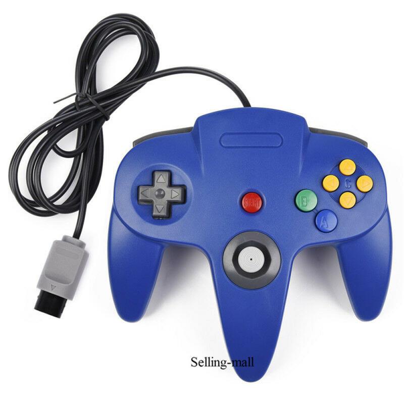 2 uds N64 Gamepads con cable controlador de juego Joystick Gamepad mucho Gamepad con cable para Nintendo 64 consola de juegos para Nintendo Gamepad