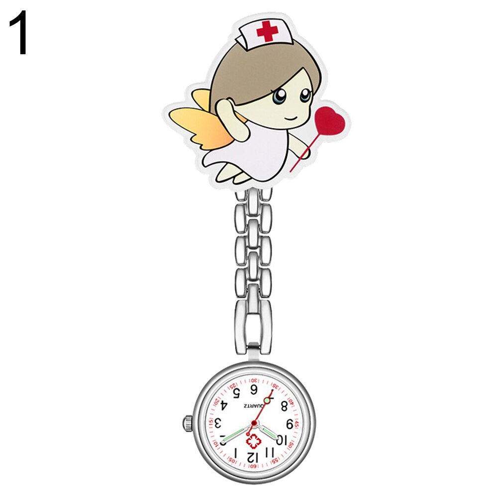 Reloj colgante Retro para mujer, accesorio de pulsera resistente al agua, con Clip de cuarzo Digital, tipo FOB, reloj de enfermera y Doctor, luminoso: 1