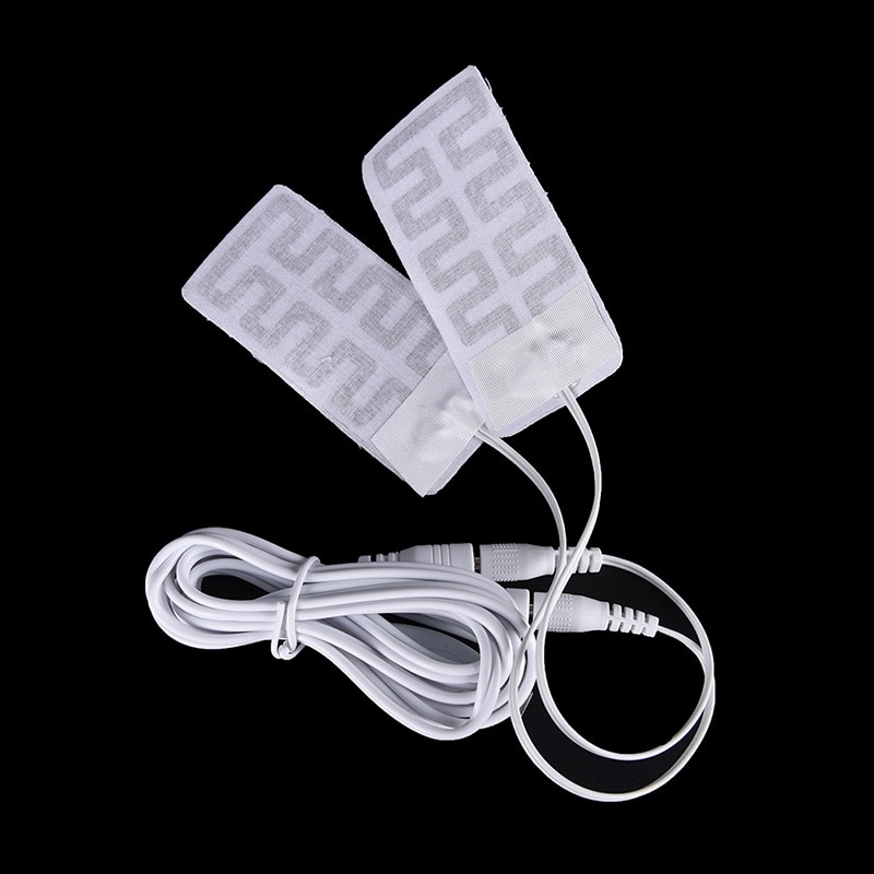1 paar Elektrische USB Handschoenen Heater Kussen Winter Verwarmde Handschoenen Jas USB Verwarmde Handschoenen Pad Voor Muismat Koolstofvezel doek