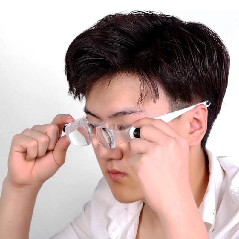 Verstelbare Lens Leesbril Vergrootglas Dioptrie-3.00 Tot + 3.00 Optische Draagbare Vergrootglas Kan Worden Gedragen Op Hoofd Lui eyewear