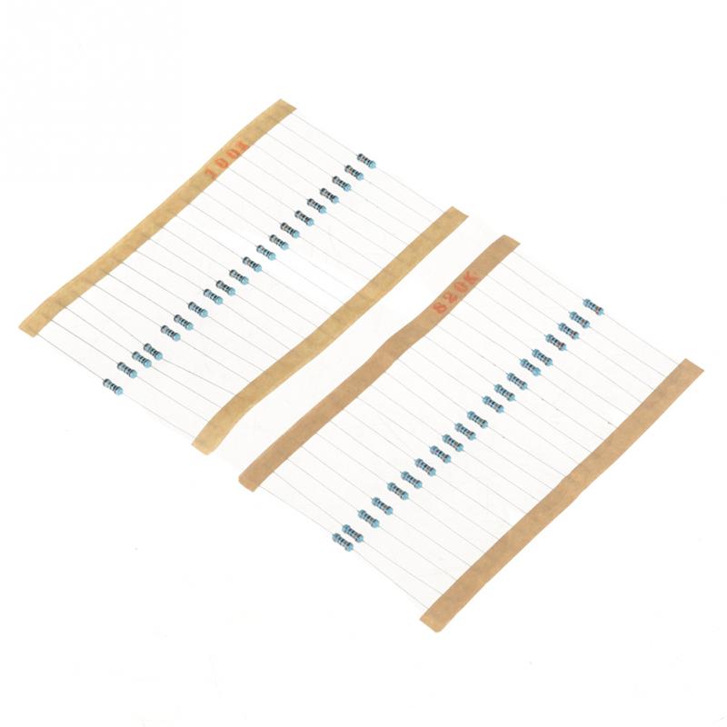 1460Pcs 1/4W Metal Film Resistor Set Assortment Kit 1ohm-1Mohm 73 Value 1% Tolerance