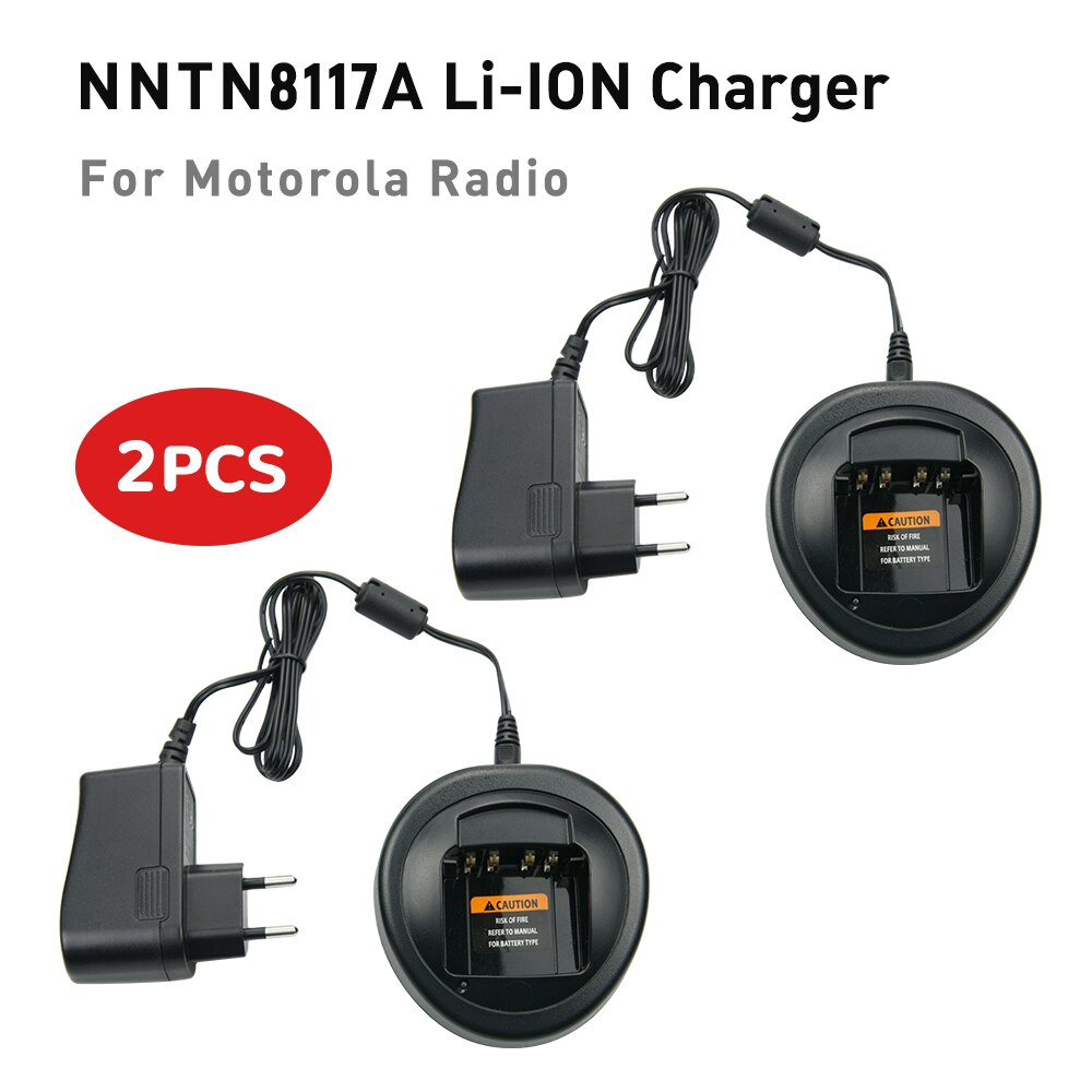 2x NNTN8117A Desktop Charger Voor Motorola XPR3300 XPR3500 DP3400 Xir P8608 Radio PMNN4409 PMNN4066 PMNN4065 Batterij Oplader: EU