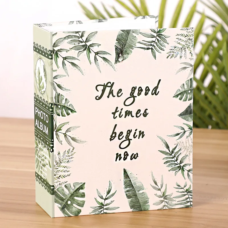 Mini 6 Zoll Bild Fotoalbum 100 Seiten 10*15cm Einsatz Typ Taschen Album für Baby Hochzeit Familien fotos Souvenir Erinnerung Buchen: Grün