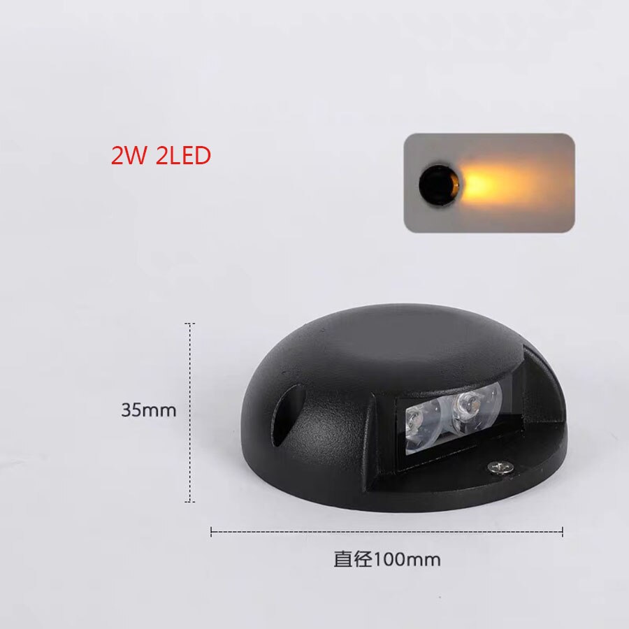 LED In-ground Light Outdoor Waterproof Buried Lights Underground Floor Lamps Yard Landscape Street Light Garden Step Spotlights: 2W 1Side