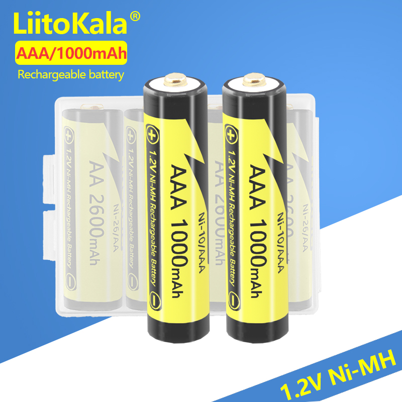 1-15 sztuk LiitoKala Ni-10/AAA 1.2V 1000mAh Ni-MH akumulator do latarki aparatu zabawki golarka wstępnie naładowana bateria NI-MH