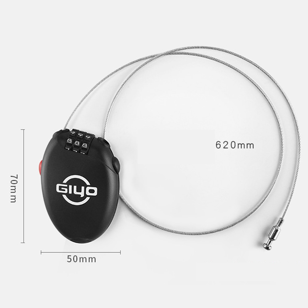 Mini Fietsslot Fietshelm Anti-Diefstal Sloten 3 Cijfers Combinatie Wachtwoord Racefiets Telescopische Kabel Lock Fietsen Lock