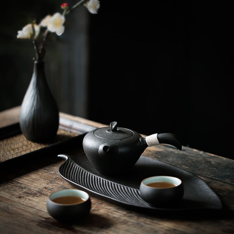 Tangpin japan keramisk te bakker håndlavet tebord serveringsbakke kinesisk kung fu te tilbehør