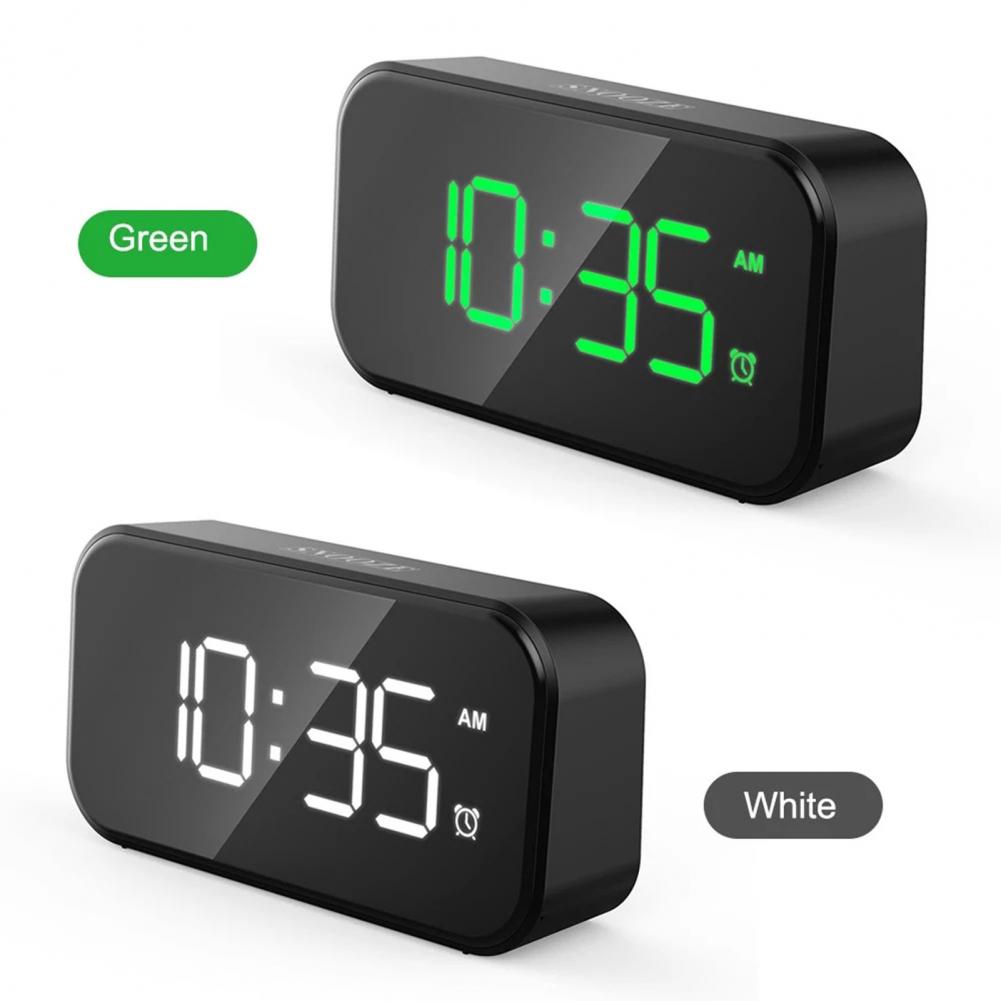 1 Set Multifunctional LED Alarm Clock No Radiation ABS 5 Inch 12H/24H Time Mode Digital Adjustable Brightness Clock despertador