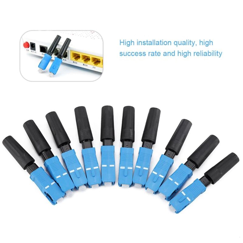 50 Stck eingebettet Sc Upc Fiber Optik Schnelle Stecker Ftth Single Fiber Optik Sc Schnelle Stecker Sc Adapter bereich Montage