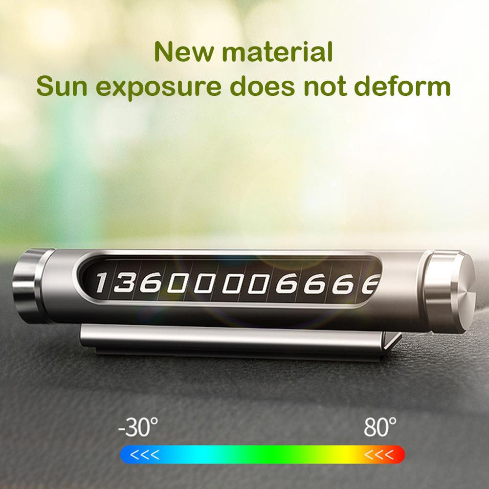 Auto Tijdelijke Parkeerkaart Lichtgevende Telefoon Nummerplaat Auto Stickers Auto Interieur Accessoires telefoonnummer board #823