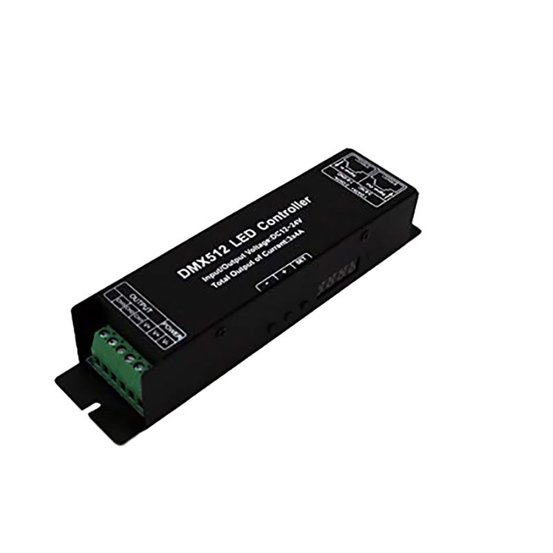 Controlador Led Dmx con pantalla Digital Dmx512 controlador decodificador atenuador 24V Dc 12 3X4A para tira Led Rgb luces (3 canales): Default Title