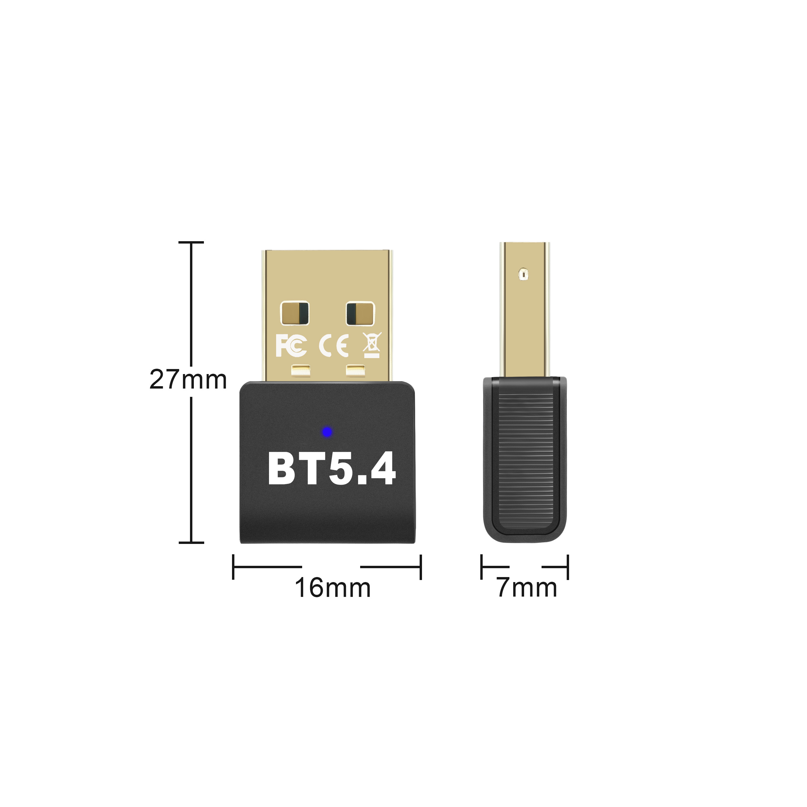 Bluetooth 5.4 Adapter USB Bluetooth 5.3 for PC Dongle Adaptador Wireless Mouse Keyborad Music Audio Receiver USB Transmitter