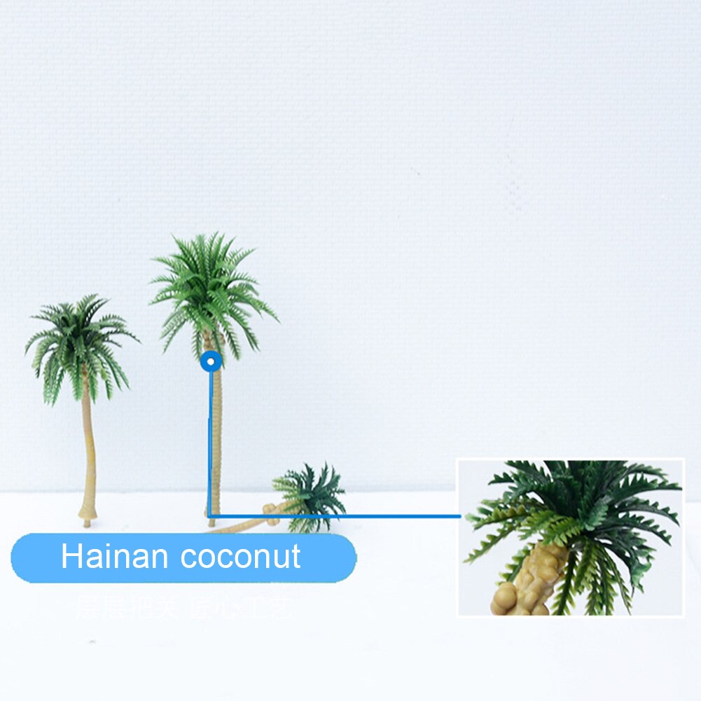 10Pcs Mini Artificial Coconut Palm Trees Model DIY Landscape Layout Accessory