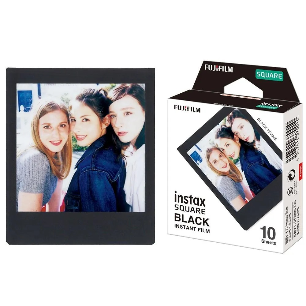 Fujifilm Instax Mini Film carré papier Photo bord noir/blanc 10-50 feuilles pour caméra Instax SQ10 SQ6 SQ20 partager imprimante SP-3