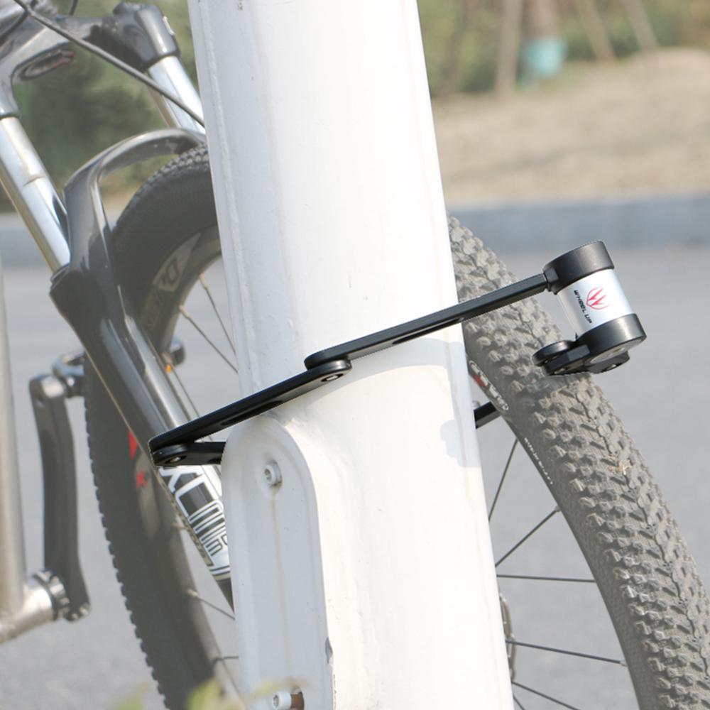 Mtb Vouwfiets Slot Professionele Anti-Diefstal Metalen Opvouwbare Fiets Lock Toetsen Wachtwoord Anti-Cut Veiligheid