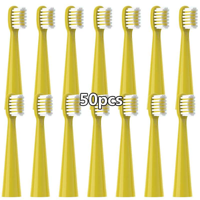 20/50pcs Replacement Toothbrush Heads for BAIR K3 Kid Sonic Electric Tooth Dental Clean Brush Nozzles Heads Toothbrush Heads: 50pcs Yellow