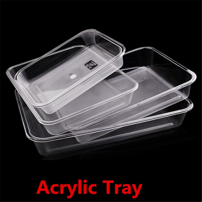 Plastic Serving Trays Acrylic Transparent Rectangular Serving Fruit Vegatable Food Tray Serving platter butter dishes dinner set