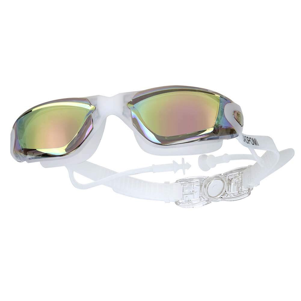 Swimming Goggles Women Men Adjustable UV Protect Waterproof Anti fog Eyewear Swim Pool Diving Water Glasses Gafas: Brown