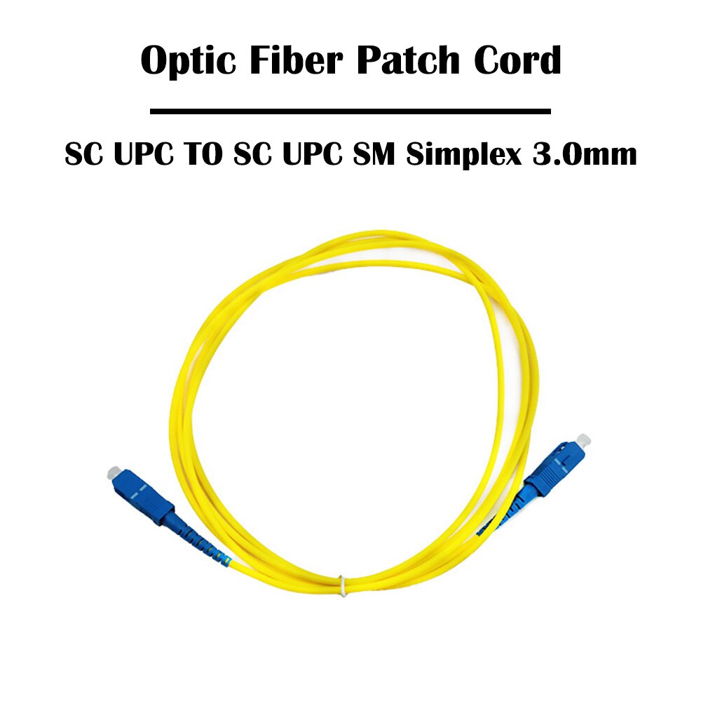 10 Pieces/lot 5.0 Meter SC TO SC Fiber Patch Cord UPC/APC SM 9/125 Single Mode MM Multi Mode Simplex 3.0mm FTTH Jumper Cable: UPC SM