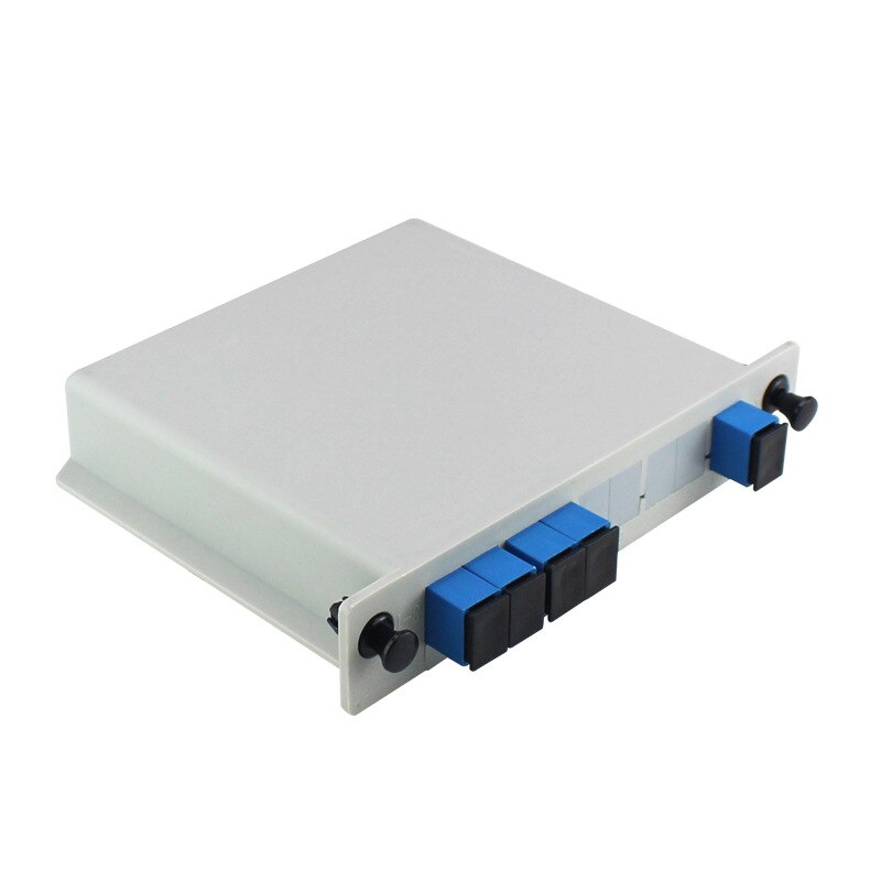 Splitter Fiber Optical Box FTTH PLC Splitter box Plug-in Plc Splitter Four Light Splitting SC Port 1 to 4 Optical Fiber Splitter