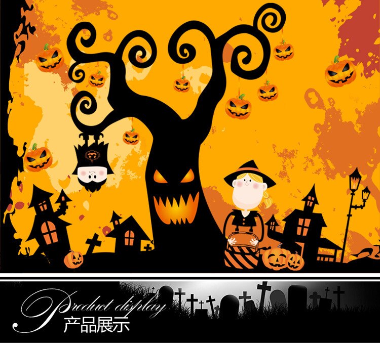 SK9095 window glass decorative wallpaper stickers stickers with the Halloween wall stickers undertakes a door: Default Title
