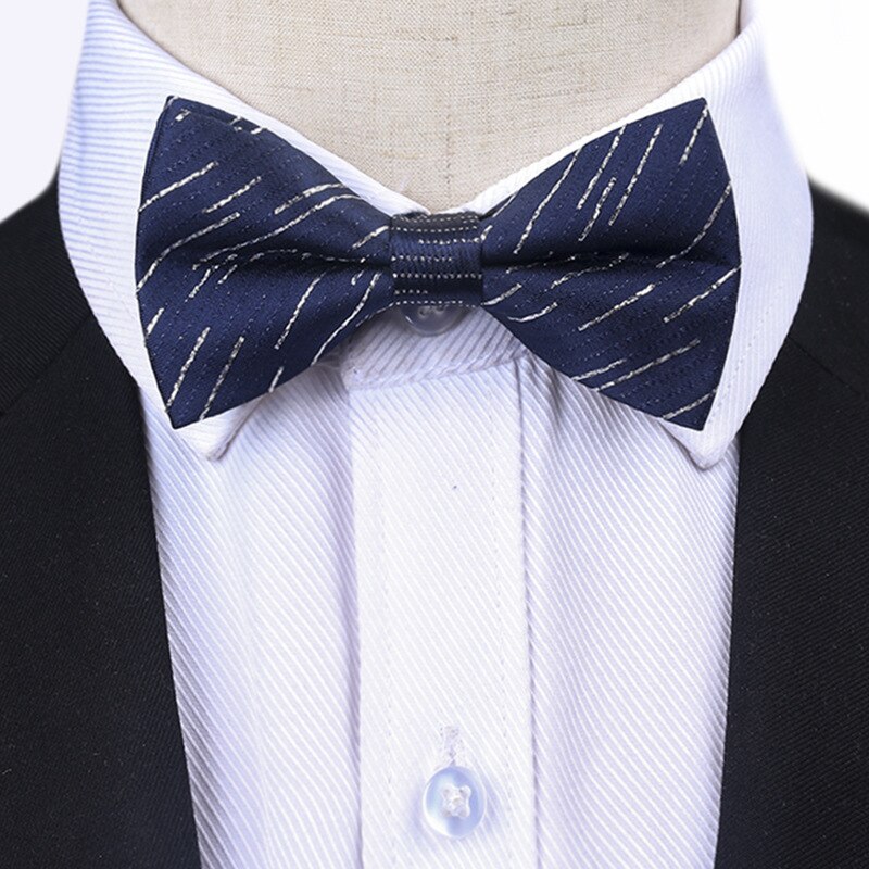 Barn gutt polyester sløyfe sommerfuglslips justerbar lys silkeblå stripet ankertrykk sløyfe fest kjæledyr halsslips