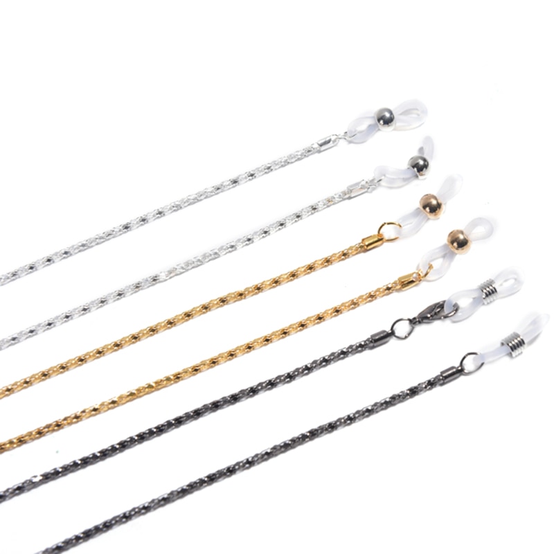 1 stuk  or 3 stuks 75cm zonnebrillenkoord metalen brillenkoord ketting voor leesbrillen 3 kleuren