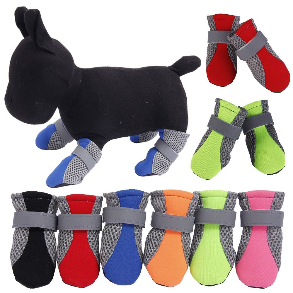 Protectores de patas para perros pequeños y grandes con raya reflectante, pavimento , suministros para mascotas, botas para perros, zapatos para perros, Botas de lluvia para mascotas