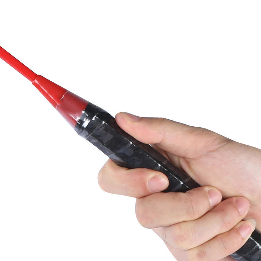 2Pcs Badminton Rackets Iron Alloy Handle Badminton Racket Soft Handle Badminton Beginner Training Practicing Equipment