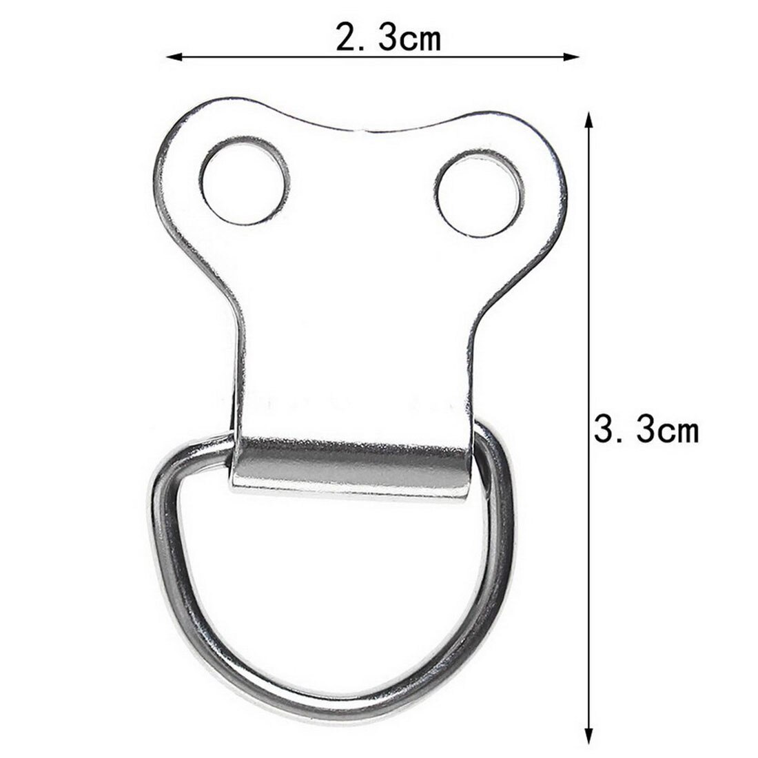 25 stuks D-Ring Fotolijst Opknoping Haken Dubbele Gat Hangers Met Schroeven Zilver