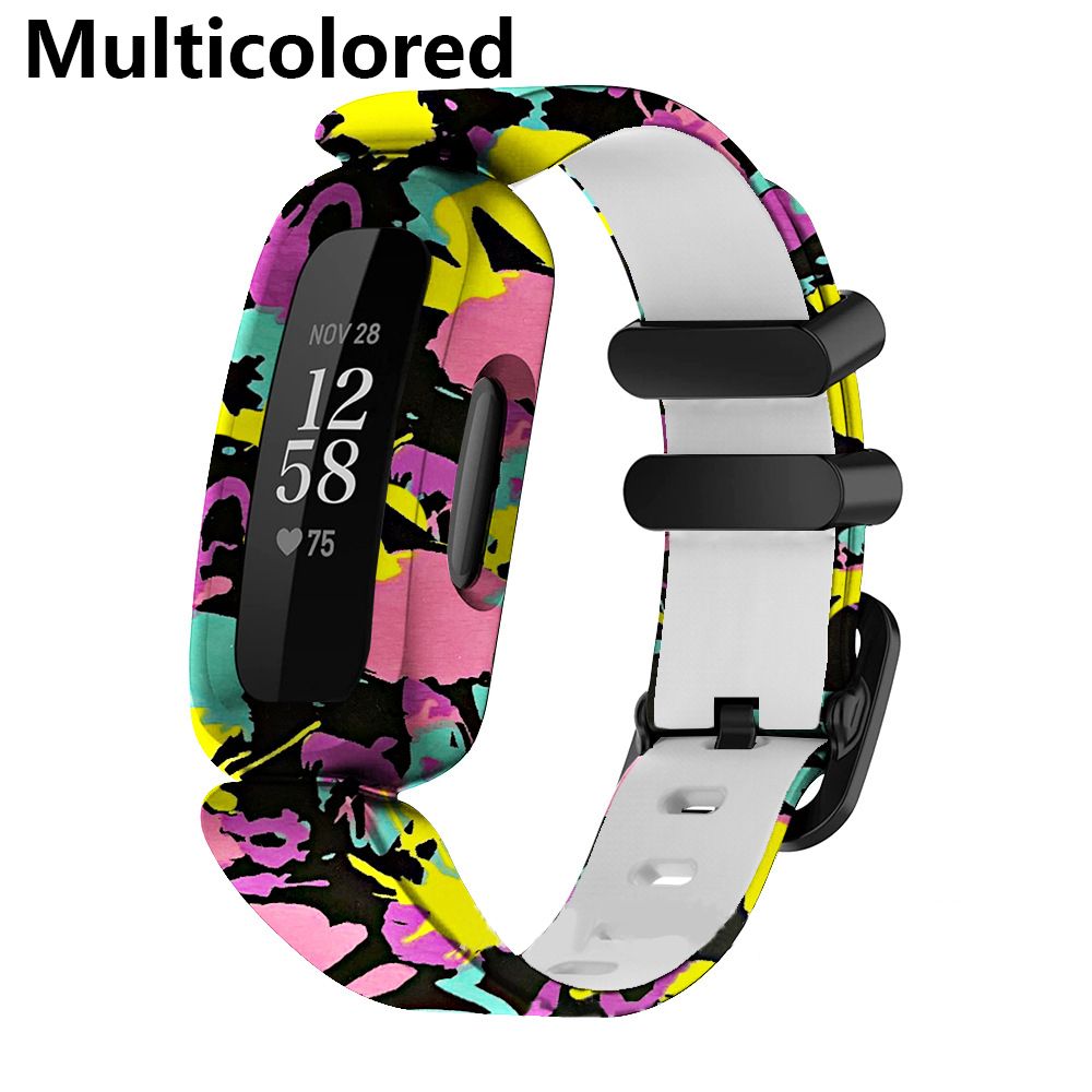 Wrist Strap Silicone Bracelet For Fitbit Ace 3/inspire 2 Smart Watch Band Bracelet Replacement Kids Wristband Watchbands: multicolored