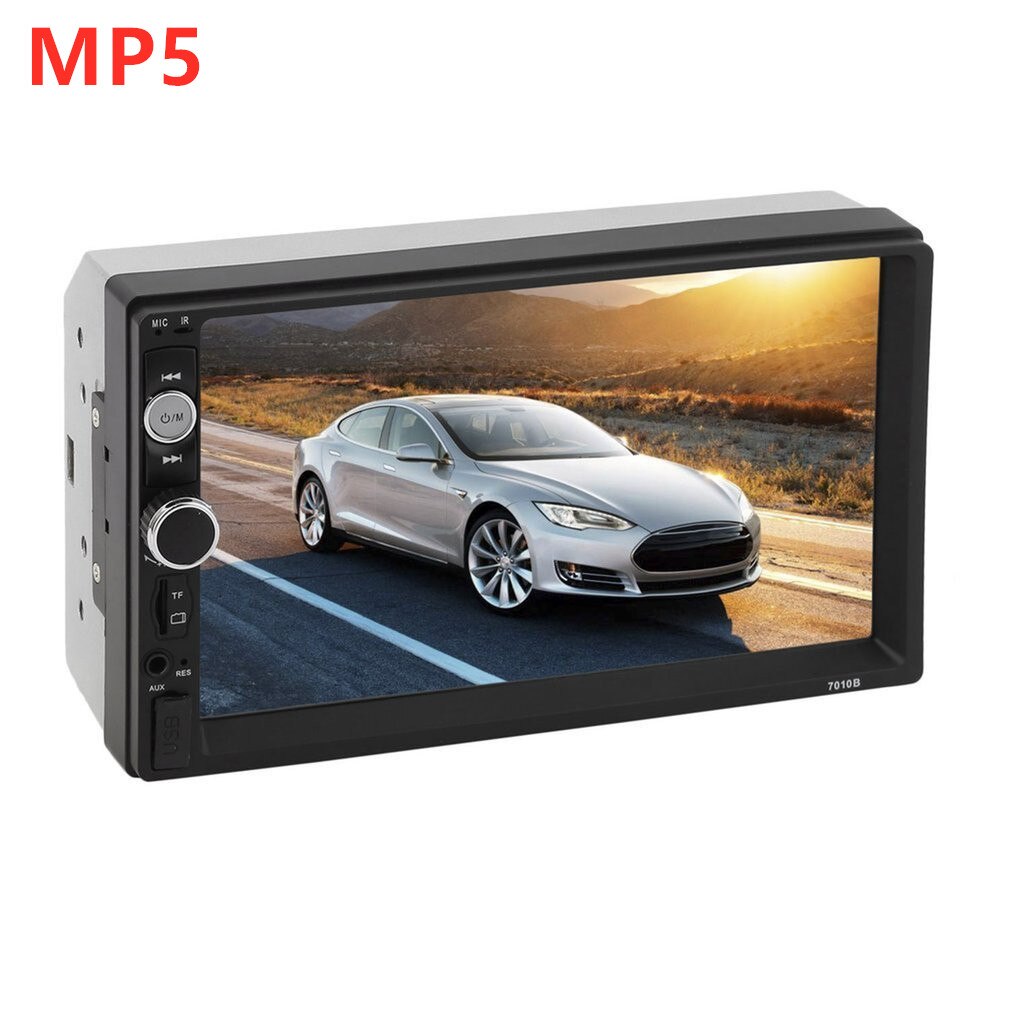Autoradio MP5 double écran tactile 7 pouces, 7010B, Bt, Hd, lecteur multimédia, stéréo, support identique à l'écran, 2din: Default Title